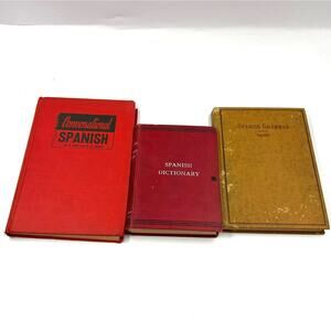 Antique Books Spanish English Pocket Dictionary Conversational Spanish 1930-1940